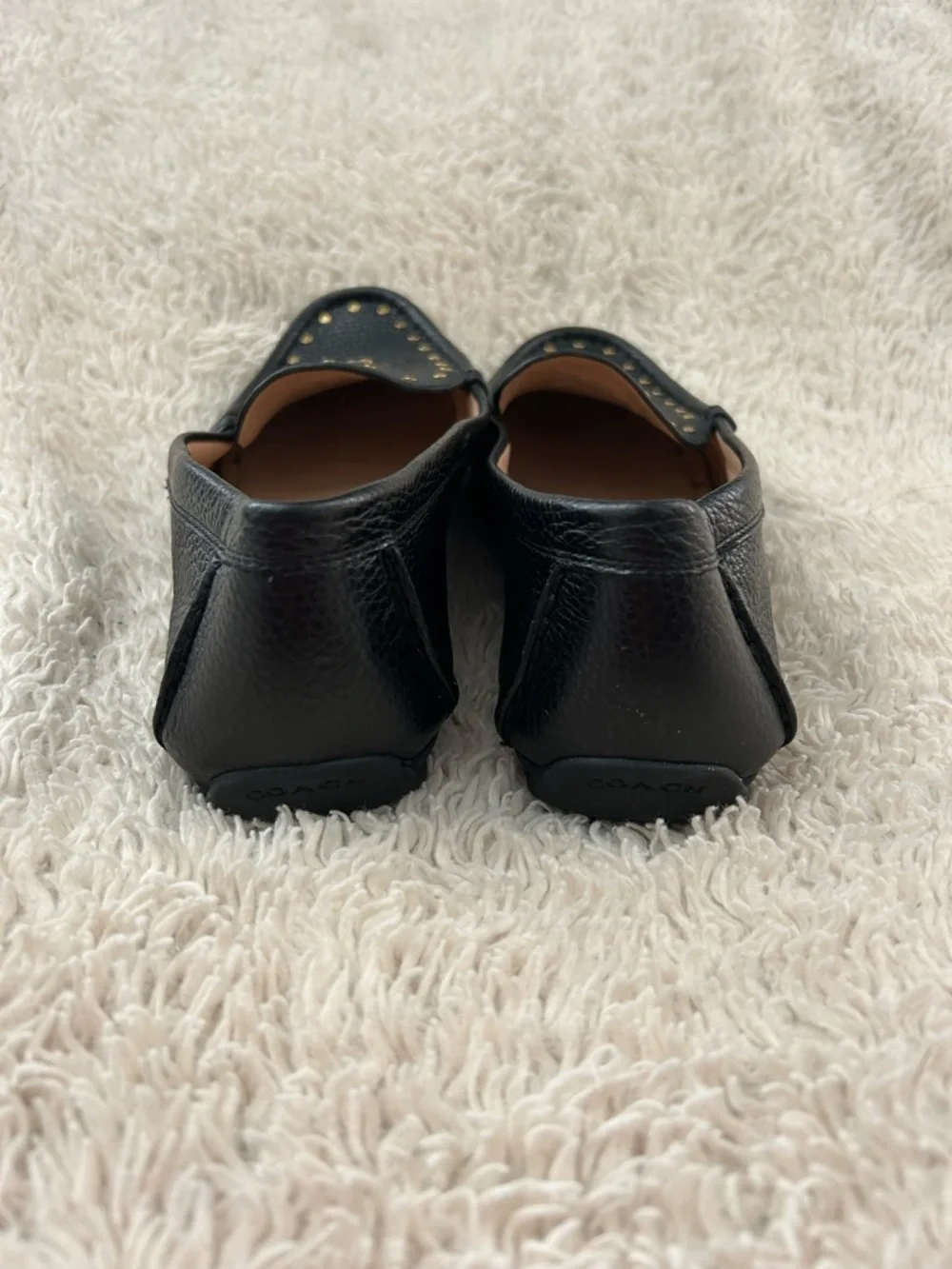Coach Black Leather Marley Driver Slip On Loafers - Picture 5 of 6
